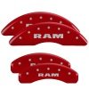 MGP 4 Caliper Covers Engraved Front & Rear 2019 Ram 1500 Red Finish Silver RAM Logo thumbnail 4