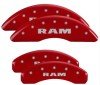 MGP 4 Caliper Covers Engraved Front & Rear 2019 Ram 1500 Red Finish Silver RAM Logo thumbnail 5