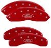 MGP 4 Caliper Covers Engraved Front & Rear Oval Logo/Ford Red Finish Silver Char 2019 Ford Ranger thumbnail 5