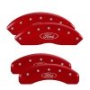 MGP 4 Caliper Covers Engraved Front & Rear Oval Logo/Ford Red Finish Silver Char 2019 Ford Ranger thumbnail 6