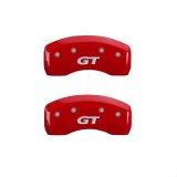 MGP 4 Caliper Covers Engraved Front Mustang Engraved Rear SN95/GT Red finish silver ch thumbnail 2