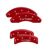 MGP 4 Caliper Covers Engraved Front Honda Engraved Rear H Logo Red finish silver ch thumbnail 6
