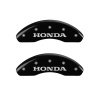 MGP Front set 2 Caliper Covers Engraved Front Honda Black finish silver ch thumbnail 6