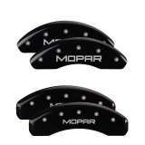 MGP 4 Caliper Covers Engraved Front & Rear MOPAR Black finish silver ch thumbnail 3