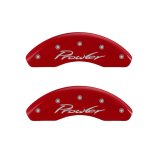 MGP 4 Caliper Covers Engraved Front & Rear Prowler Red finish silver ch thumbnail 4