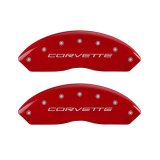 MGP 4 Caliper Covers Engraved Front & Rear C5/Corvette Red finish silver ch thumbnail 2