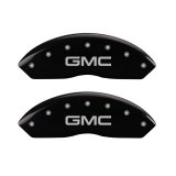 MGP Front set 2 Caliper Covers Engraved Front GMC Black finish silver ch thumbnail 3