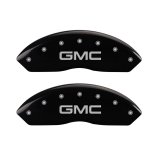 MGP Front set 2 Caliper Covers Engraved Front GMC Black finish silver ch thumbnail 6