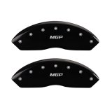 MGP Front set 2 Caliper Covers Engraved Front MGP Black finish silver ch thumbnail 3