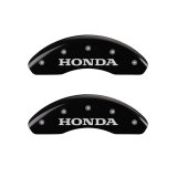 MGP Front set 2 Caliper Covers Engraved Front Honda Black finish silver ch thumbnail 2