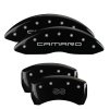 MGP 4 Caliper Covers Engraved Front Gen 4/Camaro Engraved Rear Gen 4/SS Black finish silver ch thumbnail 8