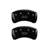 MGP 4 Caliper Covers Engraved Front Gen 4/Camaro Engraved Rear Gen 4/SS Black finish silver ch thumbnail 9