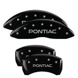 MGP 4 Caliper Covers Engraved Front & Rear Pontiac Black finish silver ch thumbnail 5