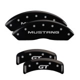 MGP 4 Caliper Covers Engraved Front Mustang Engraved Rear SN95/GT Black finish silver ch thumbnail 1