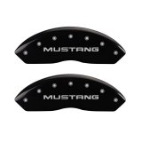MGP 4 Caliper Covers Engraved Front Mustang Engraved Rear SN95/GT Black finish silver ch thumbnail 2