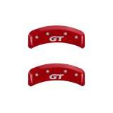 MGP 4 Caliper Covers Engraved Front Mustang Engraved Rear SN95/GT Red finish silver ch thumbnail 3