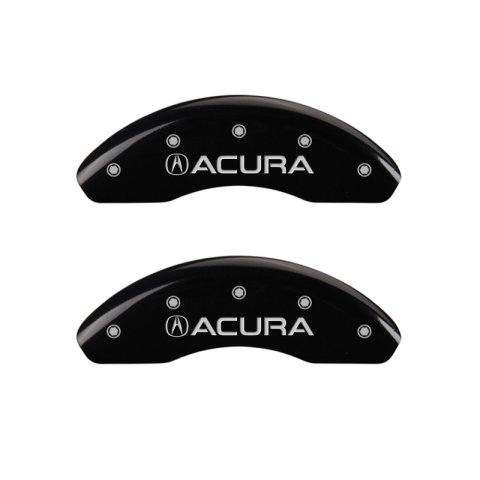 MGP 4 Caliper Covers Engraved Front & Rear Acura Black finish silver ch thumbnail 5