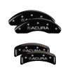 MGP 4 Caliper Covers Engraved Front & Rear Acura Black finish silver ch thumbnail 8