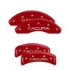 MGP 4 Caliper Covers Engraved Front & Rear Acura Red finish silver ch thumbnail 9