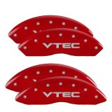 MGP 4 Caliper Covers Engraved Front & Rear Vtech Red finish silver ch thumbnail 7