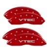 MGP 4 Caliper Covers Engraved Front & Rear Vtech Red finish silver ch thumbnail 8
