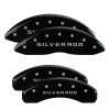 MGP 4 Caliper Covers Engraved Front & Rear Silverado Black finish silver ch thumbnail 8