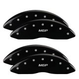 MGP 4 Caliper Covers Engraved Front & Rear MGP Black finish silver ch thumbnail 3