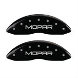 MGP 4 Caliper Covers Engraved Front & Rear MOPAR Black finish silver ch thumbnail 1