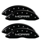 MGP 4 Caliper Covers Engraved Front & Rear MOPAR Black finish silver ch thumbnail 2