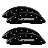 MGP 4 Caliper Covers Engraved Front & Rear MOPAR Black finish silver ch thumbnail 6