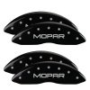 MGP 4 Caliper Covers Engraved Front & Rear MOPAR Black finish silver ch thumbnail 8