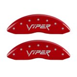 MGP 4 Caliper Covers Engraved Front Gen 2/Viper Engraved Rear Gen 2/Snake Red finish silver ch thumbnail 4