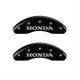 MGP 4 Caliper Covers Engraved Front Honda Engraved Rear H Logo Black finish silver ch thumbnail 1