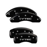 MGP 4 Caliper Covers Engraved Front Honda Engraved Rear H Logo Black finish silver ch thumbnail 6