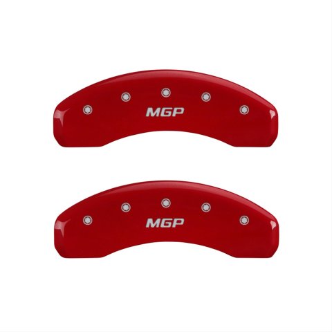 MGP 4 Caliper Covers Engraved Front & Rear MGP Red finish silver ch thumbnail 2