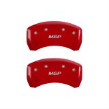 MGP 4 Caliper Covers Engraved Front & Rear MGP Red finish silver ch thumbnail 2