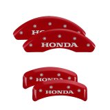 MGP 4 Caliper Covers Engraved Front Honda Engraved Rear H Logo Red finish silver ch thumbnail 5