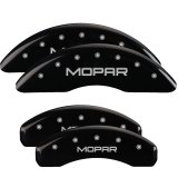 MGP 4 Caliper Covers Engraved Front & Rear MOPAR Black finish silver ch thumbnail 3