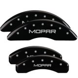 MGP 4 Caliper Covers Engraved Front & Rear MOPAR Black finish silver ch thumbnail 4
