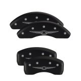 MGP 4 Caliper Covers Engraved Front & Rear MOPAR Black finish silver ch thumbnail 6