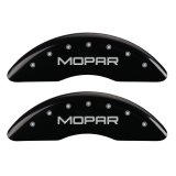 MGP 4 Caliper Covers Engraved Front & Rear MOPAR Black finish silver ch thumbnail 7