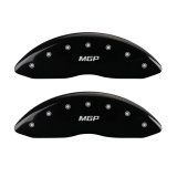 MGP Front set 2 Caliper Covers Engraved Front MGP Black finish silver ch thumbnail 2