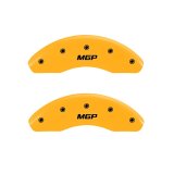 MGP Front set 2 Caliper Covers Engraved Front MGP Yellow finish black ch thumbnail 3