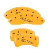 MGP Front set 2 Caliper Covers Engraved Front MGP Yellow finish black ch thumbnail 6