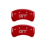 MGP 4 Caliper Covers Engraved Front Mustang Engraved Rear S197/GT Red finish silver ch thumbnail 7
