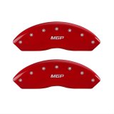 MGP 4 Caliper Covers Engraved Front & Rear MGP Red finish silver ch thumbnail 1
