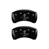 MGP Rear set 2 Caliper Covers Engraved Rear GT500 Shelby & Cobra Black finish silver ch thumbnail 3