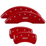MGP 4 Caliper Covers Engraved Front & Rear MGP Red finish silver ch thumbnail 2