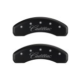 MGP 4 Caliper Covers Engraved Front & Rear Cursive/Cadillac Red finish silver ch thumbnail 7