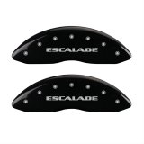 MGP 4 Caliper Covers Engraved Front Escalade Engraved Rear EXT Black finish silver ch thumbnail 2